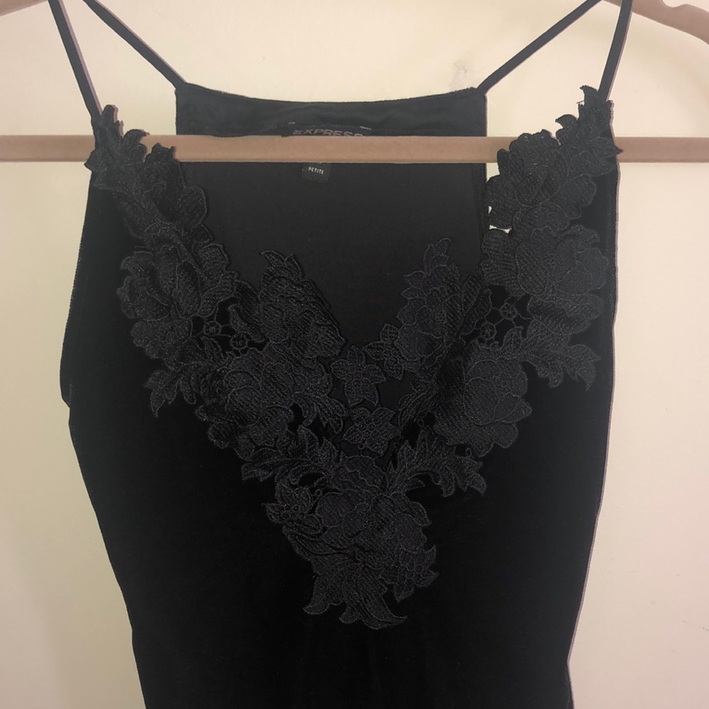 Floral velvet bodysuit